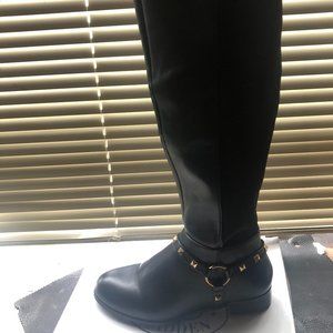 Ramara Black Knee-High Boots.